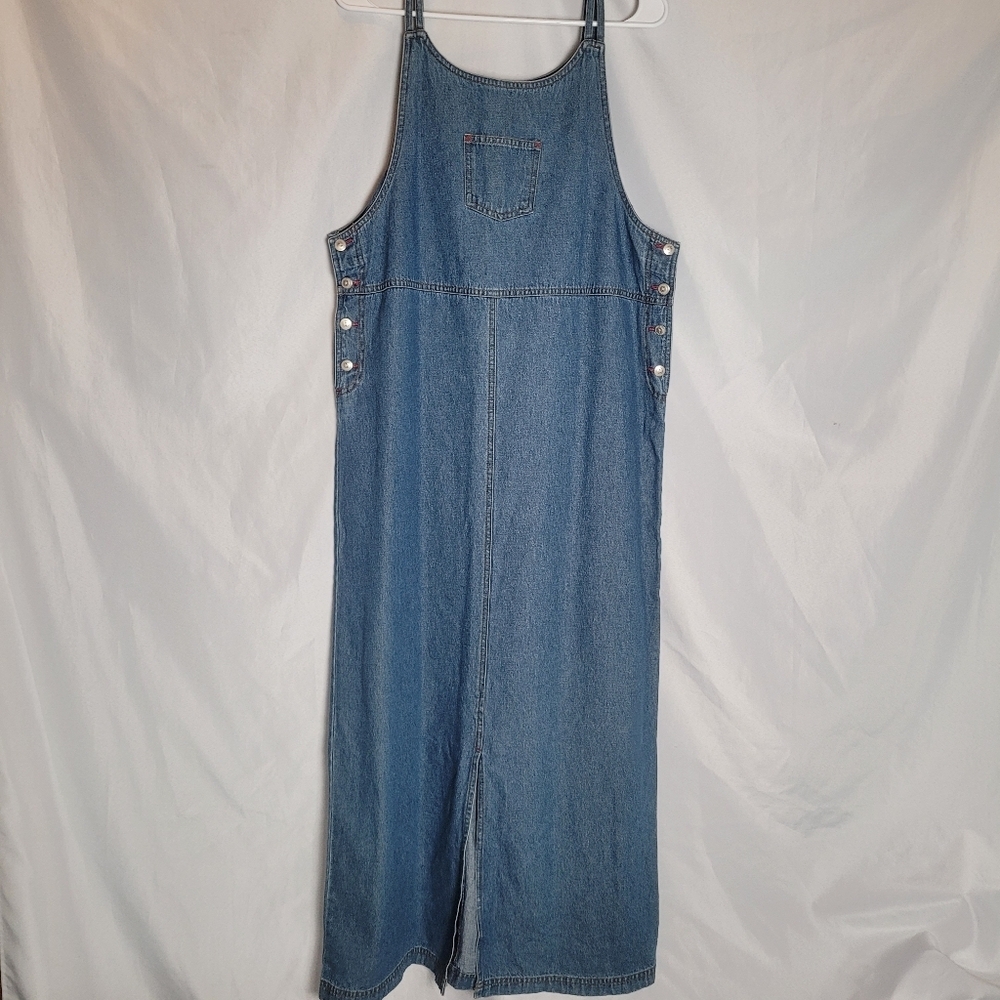VTG Expressions Retro 90's Modest Denim Tank Dress Size Medium